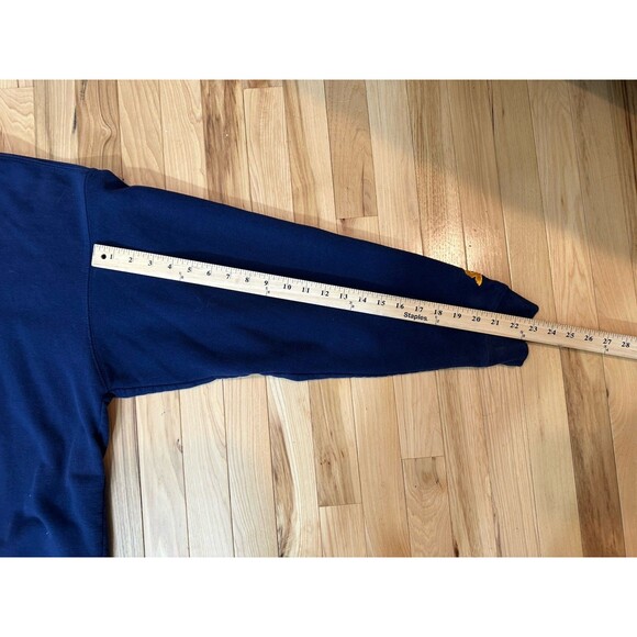 Vintage 90s Starter University Of Michigan Wolverines Sweatshirt Size XL Blue - Picture 10 of 10